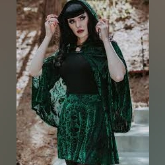Blackcraft Cult Tops - Blackcraft Cult Burnout Hooded Cape